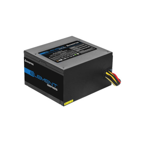 Блок питания, Chieftec, Element ELP-500S, 500W, ATX, APFC, non-Modular, 20+4pin, 4+4pin, 3*Sata, 2*Molex, PCI-E 6+2 pin, Вентилятор 12см, Черный