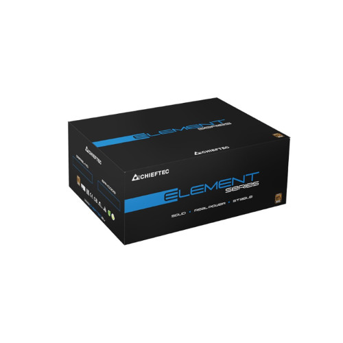 Блок питания, Chieftec, Element ELP-600S, 600W, ATX, APFC, non-Modular, 20+4pin, 4+4pin, 4*Sata, 2*Molex, 2*PCI-E 6+2 pin, Вентилятор 12см, Черный