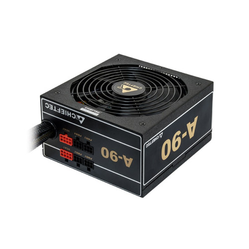 Блок питания, Chieftec, A-90 GDP-550C, 550W, ATX, APFC, Gold, Semi Modular, 20+4pin, 4+4pin, 6*Sata, 3*Molex, 2*PCIe 6+2-pin, Вентилятор 14см, Черный