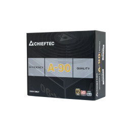 Блок питания, Chieftec, A-90 GDP-550C, 550W, ATX, APFC, Gold, Semi Modular, 20+4pin, 4+4pin, 6*Sata, 3*Molex, 2*PCIe 6+2-pin, Вентилятор 14см, Черный