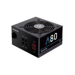 Блок питания, Chieftec, A-80 CTG-650C, 650W, ATX, APFC, Semi Modular, 20+4pin, 4+4pin, 6*Sata, 4*Molex, 2*PCIe 6+2-pin, Вентилятор 12см, Черный