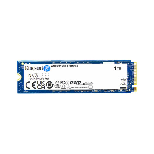 Твердотельный накопитель SSD, Kingston, NV3 SNV3S/1000G, 1000GB, M.2 NVMe PCIe 4.0x4, 6000/4000Мб/с