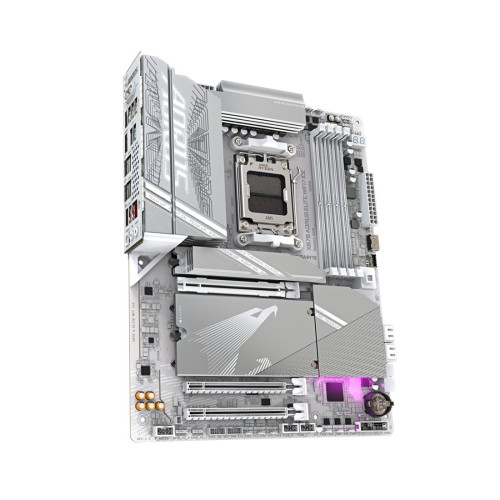 Материнская плата, Gigabyte, X870 AORUS ELITE WIFI7 ICE (4719331864682), AM5, X870, 4xDDR5 4400/4800/5200/8000(OC), 4xSATA3, 4xM.2 (PCIe 4.0 x4/x2), Raid, 1xHDMI, 2xUSB4 Type-C®, 3xPCI-Ex16, Wi-Fi, ATX