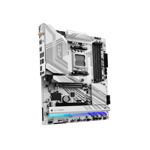 Материнская плата, ASRock, X870 PRO RS WIFI (4710483949333), AM5, X870, 4xDDR5 8000+(OC), 2xSATA3, 3xM.2 (2*PCIe Gen4x4, 1*PCIe Gen3x4 & SATA3), 1xHDMI, 2xUSB4 Type-C®, 2xPCI-Ex16, WiFi, ATX