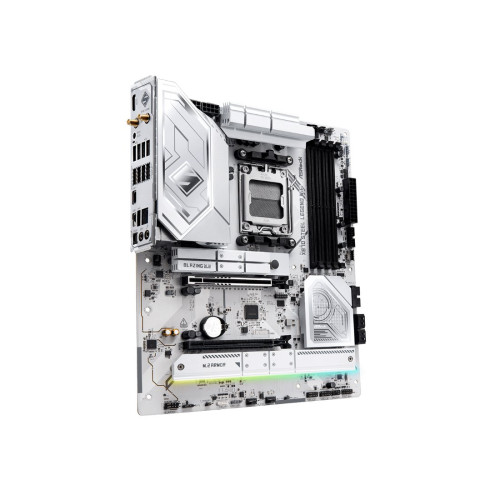 Материнская плата, ASRock, X870 STEEL LEGEND WIFI (4710483949340), AM5, X870, 4xDDR5 8000+(OC), 4xSATA3, 3xM.2 (PCIe Gen4x4), 1xHDMI, 2xUSB4 Type-C®, 2xPCI-Ex16, WiFi, ATX