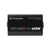 Блок питания, Thermaltake, Litepower RGB 650W, PS-LTP-0650NHSANE-1, 650W, ATX, APFC, 20+4 pin, 4+4pin, 5*Sata, 6*Molex, 2*PCI-E 6+2-pin, FDD, Non-modular, Вентилятор RGB 12 см, 150х86х140мм, Чёрный