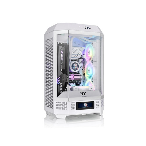 Компьютерный корпус, Thermaltake, The Tower 300 Snow, CA-1Y4-00S6WN-00, Micro-Tower, Mini-ITX/M-ATX, USB 3.2*1, USB 3.0*2, HD Audio/mic, 3*140мм CT140 fan, Максимальная длина видеокарты 400мм, Максимальная высота процессорного кулера 210мм, 3*3,5"/3*2,5",