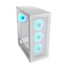 Компьютерный корпус, Cougar, MX220 RGB (White), ATX/Micro ATX/Mini ITX, USB 1*Type C/2*3.0, 4 Pole Headset Audio Jack, RGB Button, Кулер 4*12см ARGB, Высота процессорного кулера до 160 мм, Длина VGA до 340мм, 2*3.5"/2+2*2.5", Толщина 0,6мм, 485x205x393мм,