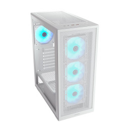 Компьютерный корпус, Cougar, MX220 RGB (White), ATX/Micro ATX/Mini ITX, USB 1*Type C/2*3.0, 4 Pole Headset Audio Jack, RGB Button, Кулер 4*12см ARGB, Высота процессорного кулера до 160 мм, Длина VGA до 340мм, 2*3.5