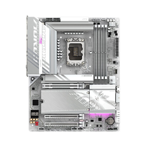 Материнская плата, Gigabyte, Z890 A ELITE WF7 ICE (4719331865221), LGA1851, iZ890, 4xDDR5 9200(OC)/6400/6200/6000/5800/5600, 4xSATA3, 4xM.2 (2*PCI-E 4.0x4/x2, 1*PCI-E 5.0x4/x2, 1*PCI-E 4.0x4/x2 или SATA3), Raid, 1*HDMI, 1*DP, 1*Intel® Thunderbolt™ 4 (USB4