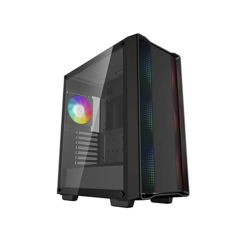 Компьютерный корпус, Deepcool, CC560 ARGB V2 R-CC560-BKTAA4-G-2, ATX/Micro-ATX/Mini-ITX, USB 3.0, USB 2.0, Audio, 4*120mm ARGB, Высота процессорного кулера до 165мм, Длина VGA до 370мм, 2*3.5"/2+1*2.5", Слот 7, Сталь 0,6, 432x215x483мм, Без Б/П, Чёрный
