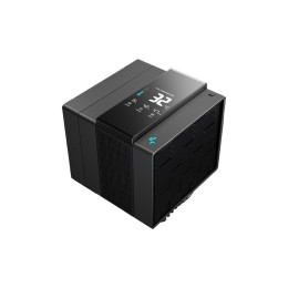 Кулер для процессора, Deepcool, ASSASSIN IV VC VISION R-ASN4-BKNVMD-G, Intel 20хх/1851/1700/1200/15хх и AMD AM5/AM4, 300W, 1*140мм/1*120мм, 500- 1450±10% об/м, 48.55 CFM / 46.75 CFM, 29,3 дБА, 4pin, Габариты 147х144х172мм, Чёрный