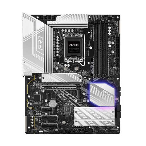 Материнская плата, ASRock, Z890 PRO RS (4710483947452), LGA1851, iZ890, 4xDDR5 4400/4800/5600/9066+(OC), 4xSATA3, 4xM.2 (3*PCI-E 4.0x4, 1*PCI-E 4.0x4 & SATA), Raid, 1xHDMI, 1xDP, 2xIntel® Thunderbolt™ 4, 1xPCI-Ex16, 1xPCI-Ex1, 2xPCI-Ex4, ATX
