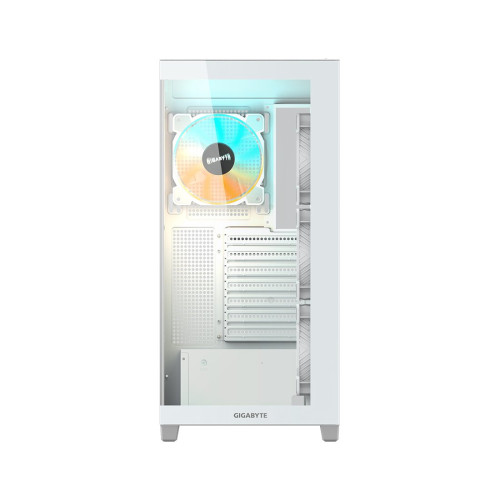 Компьютерный корпус, Gigabyte, C500 PANORAMIC STEALTH ICE (GB-C500PI ST) 4719331555030, ATX/Micro ATX/Mini ITX, 2*USB3.0, 1*USB3.2 Gen2 Type-C, HD-Audio+Mic, 4*Кулер 12см (ARGB), H501*W235*D430 мм, Без Б/П, Белый