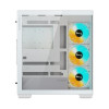 Компьютерный корпус, Gigabyte, C500 PANORAMIC STEALTH ICE (GB-C500PI ST) 4719331555030, ATX/Micro ATX/Mini ITX, 2*USB3.0, 1*USB3.2 Gen2 Type-C, HD-Audio+Mic, 4*Кулер 12см (ARGB), H501*W235*D430 мм, Без Б/П, Белый