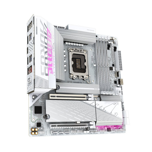 Материнская плата, Gigabyte, B860M AORUS ELITE WIFI6E ICE (4719331867164), LGA1851, iB860, 4xDDR5 5600/6400/9200(OC), 4xSATA3, Raid, 3xM.2 (PCI-E 4.0x4/x2), 1хDP, 1xHDMI, 1xUSB4® USB Type-C® port, 2xPCI-Ex16, WiFi, mATX