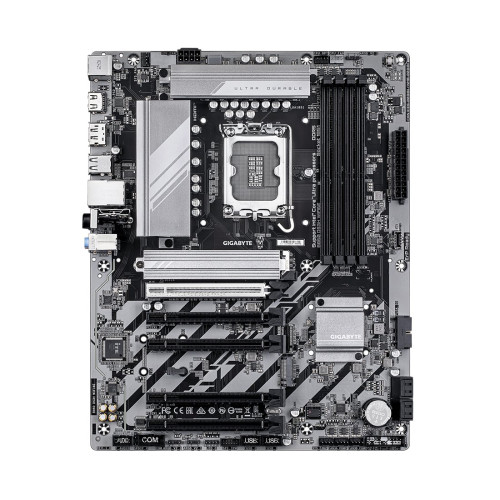 Материнская плата, Gigabyte, B860 DS3H WIFI6E (4719331867515), LGA1851, iB860, 4xDDR5 5600/6400/9066(OC), 4xSATA3, Raid, 2xM.2 (PCI-E 4.0x4/x2), 1хDP, 1xHDMI, 5xPCI-Ex16, WiFi, ATX