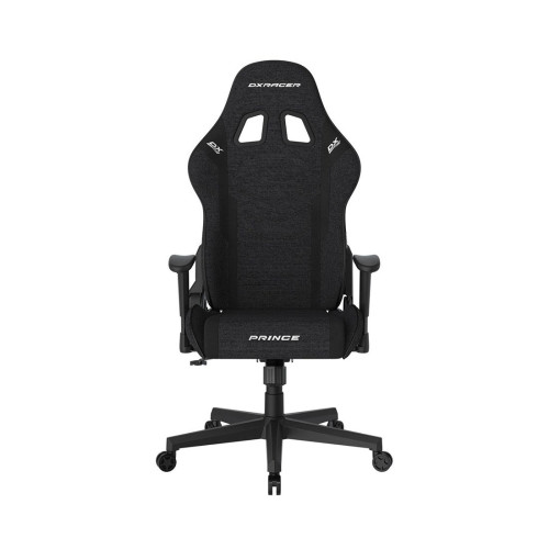 Игровое компьютерное кресло, DX Racer, GC/LPF24FBCFBB/N, Prince series, Рекомендуемый рост: до 180 см, Рекомендуемый вес: до 90 кг, Ткань, Угол наклона до 135°, 2D подлокотники, Нейлоновая основа кресла, Механизм качания: топ-ган, Черный