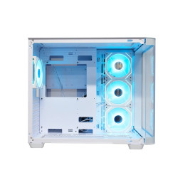 Компьютерный корпус, Aerocool, P500C-G-WT-v1, ATX/Micro ATX, USB 2*3.0/2.0, HD-Audio+Mic, Кулер 4*12 см ARGB, Высота процессорного кулера до 162 мм, Длина VGA до 450мм, 2*3.5