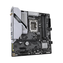 Материнская плата, Gigabyte, B760M GAMING PLUS WIFI DDR4 (4719331862855), LGA1700, iB760, 4xDDR4 2133/2400/2666/2933/3200/5333(OC), 4xSATA3, 2xM.2 (PCI-E 4.0x4/x2), Raid, 1хDP, 1xHDMI, 1xPCI-Ex16, 2xPCI-Ex1, WiFi, mATX