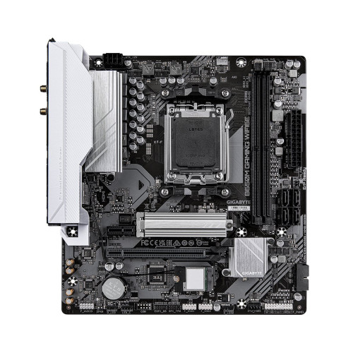 Материнская плата, Gigabyte, B650M GAMING PLUS WIFI (4719331862213), AM5, B650, 4xDDR5 4800/5200/8000(OC), 4xSATA3, 2xM.2 (PCIe 4.0 x4/x2), RAID, 1xHDMI, 2хDP, 1xPCI-Ex16, 1xPCI-Ex1, WiFi, mATX