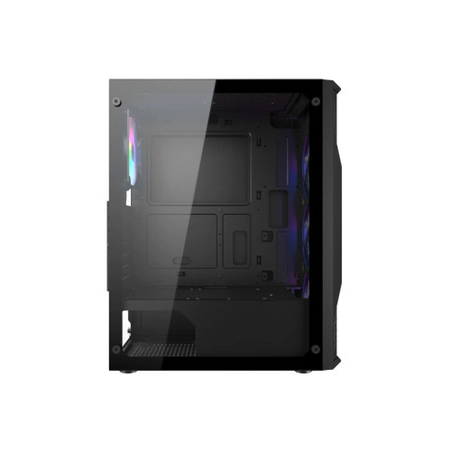 Компьютерный корпус, Cougar, MX110 RGB, ATX/Micro ATX/Mini ITX, USB 3.0/2*2.0, HD-Audio+Mic, Кулер 4*12см RGB, Высота процессорного кулера до 158 мм, Длина VGA до 305мм, 2*3.5"/2+2*2.5", Толщина 0,6мм, 452x200x360мм, Без Б/П, Черный
