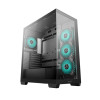Компьютерный корпус, Deepcool, CG580 4F R-CG580-BKADA4-G-1, ATX/Micro ATX/Mini-ITX, USB 3.1*1/3.0*2, HD-Audio, 4*120мм ARGB, Высота процессорного кулера до 176мм, Длина VGA до 410мм (до 262 мм с радиатором), 2*3.5"/2*2.5", Сталь 0,6, 437х235х501мм, Без Б/