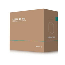 Компьютерный корпус, Deepcool, CG580 4F WH R-CG580-WHADA4-G-1, ATX/Micro ATX/Mini-ITX, USB 3.1*1/3.0*2, HD-Audio, 4*120мм ARGB, Высота процессорного кулера до 176мм, Длина VGA до 410мм (до 262 мм с радиатором), 2*3.5