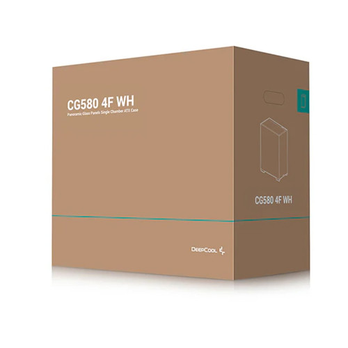 Компьютерный корпус, Deepcool, CG580 4F WH R-CG580-WHADA4-G-1, ATX/Micro ATX/Mini-ITX, USB 3.1*1/3.0*2, HD-Audio, 4*120мм ARGB, Высота процессорного кулера до 176мм, Длина VGA до 410мм (до 262 мм с радиатором), 2*3.5"/2*2.5", Сталь 0,6, 437х235х501мм, Без