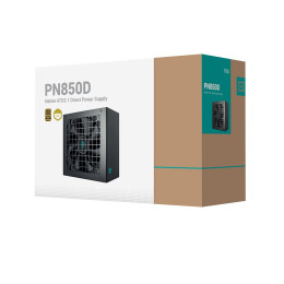Блок питания, GamerStorm, PN850D R-PN850D-FC0B-WGEU-V2, 850W, ATX 3.1, Gold, APFC, 20+4 pin, 2*4+4pin, 8*Sata, 2*Molex, 3*PCI-E 6+2 pin, 1*(16Pin)12VHPWR, Вентилятор 12см, Кабель питания, Чёрный