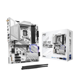 Материнская плата, ASRock, Z890 PRO RS WIFI WHITE (4710483947476), LGA1851, iZ890, 4xDDR5 4400/4800/5600/9066+(OC), 4xSATA3, 4xM.2 (3*PCI-E 4.0x4. 1*PCI-E 4.0x4 & SATA3), Raid, 1xHDMI, 1xDP, 2xThunderbolt™ USB4 Type-C, 1xPCI-Ex16, 2xPCI-Ex4, 1xPCI-Ex1, Wi