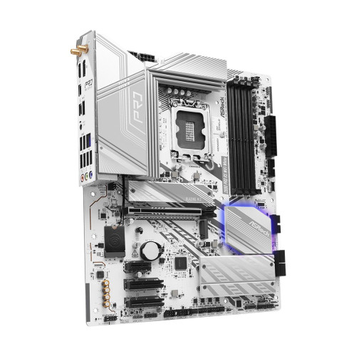 Материнская плата, ASRock, Z890 PRO RS WIFI WHITE (4710483947476), LGA1851, iZ890, 4xDDR5 4400/4800/5600/9066+(OC), 4xSATA3, 4xM.2 (3*PCI-E 4.0x4. 1*PCI-E 4.0x4 & SATA3), Raid, 1xHDMI, 1xDP, 2xThunderbolt™ USB4 Type-C, 1xPCI-Ex16, 2xPCI-Ex4, 1xPCI-Ex1, Wi