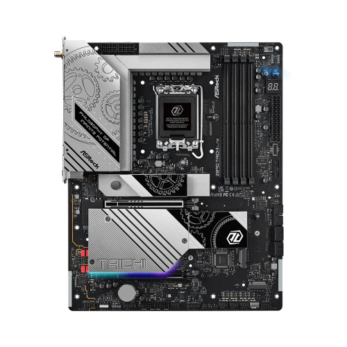 Материнская плата, ASRock, Z890 TAICHI LITE, LGA1851, iZ890, 4xDDR5 4400/4800/5600/9600+(OC), 4xSATA3, 6xM.2 (1*PCI-E 5.0x4, 4*PCI-E 4.0x4, 1*PCI-E 4.0x4 & SATA), Raid, 1xHDMI, 2xThunderbolt™ 4 Type-C Ports, 2xPCI-Ex16, WiFi, ATX