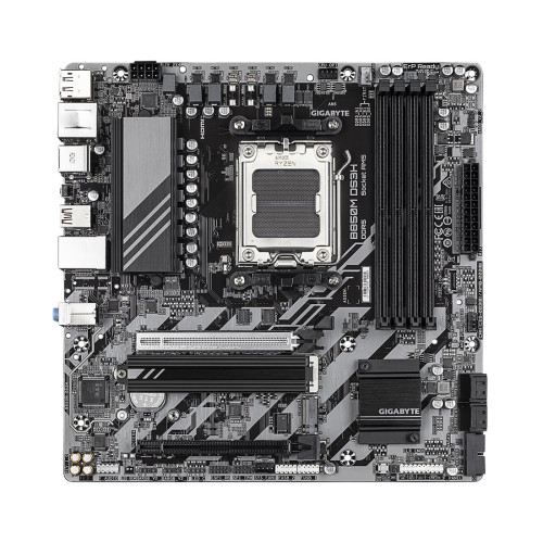 Материнская плата, Gigabyte, B850M DS3H (4719331866518), AM5, B850, 4xDDR5 4400/4800/5200/8200(OC), 4xSATA3, 2xM.2 (PCIe 4.0 x4/x2), RAID, 1xHDMI, 2хDP, 2xPCI-Ex16, mATX