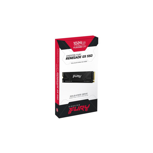 Твердотельный накопитель SSD, Kingston, FURY Renegade G5 SFYR2S/1T0, 1024GB, M.2 NVMe PCIe 5.0x4, 14200/11000Мб/с