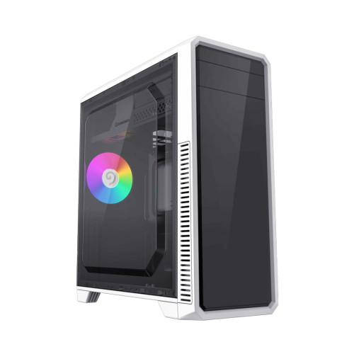 Компьютерный корпус, Gamemax, 1108-5961R0028, G561E-BK, Mid-Tower, ATX/mATX/Mini-ITX, USB3.0*1 / USB2.0*2, HD-Audio, Кулер 1*12см FRGB, Высота процессорного кулера 160мм, Длина VGA 360мм, Количество отсеков 2*3,5" / 2*2,5" /1*5,25", Сталь/Закаленное стекл