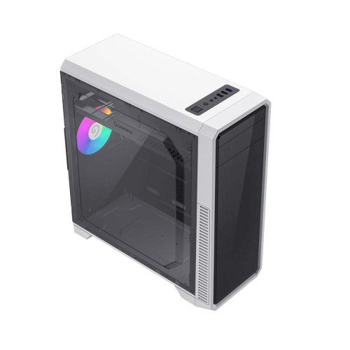 Компьютерный корпус, Gamemax, 1108-5961R0028, G561E-BK, Mid-Tower, ATX/mATX/Mini-ITX, USB3.0*1 / USB2.0*2, HD-Audio, Кулер 1*12см FRGB, Высота процессорного кулера 160мм, Длина VGA 360мм, Количество отсеков 2*3,5" / 2*2,5" /1*5,25", Сталь/Закаленное стекл