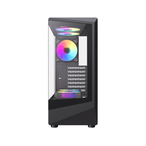Компьютерный корпус, Gamemax, Vista COC AB, 1115-3806R0004, 12380600001, Mid Tower, ATX/m-ATX/ITX, USB2.0*1/ USB3.0*1/ TypeC *1/ HD-Audio, Кулер 6*12cм ARGB, Высота процессорного кулера 155мм, Длина VGA 330мм, Количество отсеков 2*3,5" / 2*2,5", Сталь/Зак