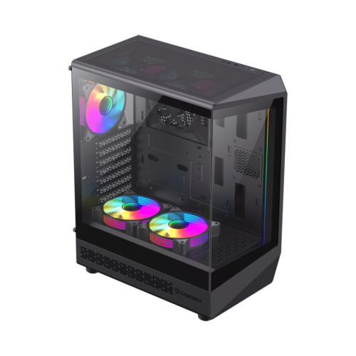 Компьютерный корпус, Gamemax, Vista COC AB, 1115-3806R0004, 12380600001, Mid Tower, ATX/m-ATX/ITX, USB2.0*1/ USB3.0*1/ TypeC *1/ HD-Audio, Кулер 6*12cм ARGB, Высота процессорного кулера 155мм, Длина VGA 330мм, Количество отсеков 2*3,5" / 2*2,5", Сталь/Зак