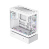 Компьютерный корпус, Gamemax, N80 WH, 12118000002, Mid Tower, ATX/m-ATX/ITX, USB 3.0*2/ Type-C*1/ HD Audio, 6*120мм ARGB вентиляторы, Высота процессорного кулера 175мм, Длина VGA 415мм, Количество отсеков 2*3,5" / 2*2,5", Сталь/Закаленное стекло, 439х241х