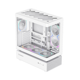 Компьютерный корпус, Gamemax, N80 WH, 12118000002, Mid Tower, ATX/m-ATX/ITX, USB 3.0*2/ Type-C*1/ HD Audio, 6*120мм ARGB вентиляторы, Высота процессорного кулера 175мм, Длина VGA 415мм, Количество отсеков 2*3,5