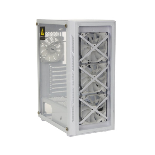 Компьютерный корпус, 1STPLAYER, XP-G-WH-4F7-W, Mid-Tower, ATX/M-ATX, USB3.0*1, USB2.0*2, HD AUDIO/Mic, 4*120мм F2 LED вентилятор, Высота процессорного кулера до 165мм, Длина VGA до 320мм, 2*3,5/3*2,5, Сталь/Закаленное стекло, 368x210x480мм, Без Б/П, Белый
