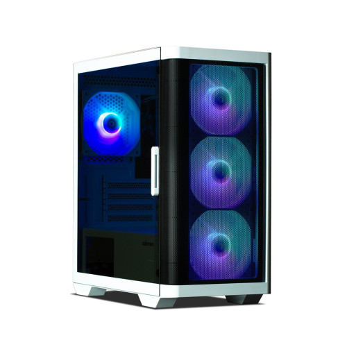Компьютерный корпус, Zalman, M4 White, Mini Tower, mATX/Mini-ITX, USB 3.02/USB 2.01, HD Audio, 4120мм RGB вентиляторы, Высота процессорного куллера до 157 мм, Длина VGA до 320 мм, Кол-во отсеков 1*3.5"/2*2.5", 385х208х425 мм, Без Б/П, Белый