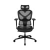 Игровое компьютерное кресло, ThunderX3, YTC-Mesh Black, Воздухопроницаемое сетчатое покрытие, (Ш)68*(Г)50*(В)110(124) см, Чёрный