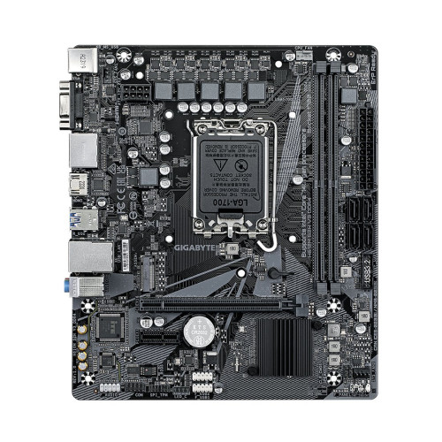 Материнская плата, Gigabyte, H610M S2H V3 DDR4 (4719331859732), LGA1700, iH610, 2xDDR4 3200/3000/2933/2400 MHz, 4xSATA3, 1xM.2 (PCI-E 3.0x4/x2), 1xD-Sub, 1xHDMI, 2xDP, 1xPCI-Ex16, 1xPCI-Ex1, mATX
