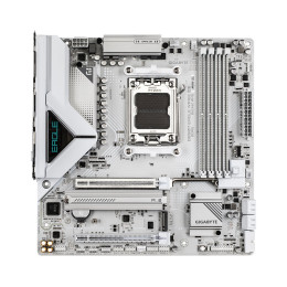 Материнская плата, Gigabyte, B850M EAGLE WIFI6E ICE (4719331871789), AM5, B850, 4xDDR5 4400/4800/5200/8200(OC), 4xSATA3, 2xM.2 (PCIe 4.0 x4/x2), RAID, 1xHDMI, 2хDP, 2xPCI-Ex16, WiFi, mATX