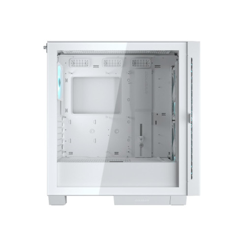 Компьютерный корпус, Cougar, Airface ECO RGB White, E-ATX/CEB/ATX/Micro ATX/Mini ITX, USB Type-C/2*3.0, HD-Audio+Mic, Кулер 2*18см/1*12см ARGB, Высота процессорного кулера до 190 мм, Длина VGA до 390мм, 2*3.5"/2*2.5", Толщина 0,6мм, 509x240x480мм, Без Б/П
