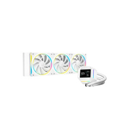 Кулер с водяным охлаждением, Deepcool, LM360 WH, Intel 1851/1700/1200/115х и AMD AM5/AM4/, TDP 300W, 3*120мм FD12 ARGB, 600-2400 RPM±10%, 72,04CFM, 38,71 dB(A), Белый
