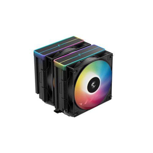 Кулер для процессора, Deepcool, AG620 BK ARGB V2 R-AG620-BKAMMN-GJD, Intel 1851/1700/1200/115х и AMD AM5/AM4, 260W, 2*120мм ARGB, 300-1950±10%/об/м, 67.88CFM, 29.4 dB(A), 4pin, 129х136х161мм, Чёрный