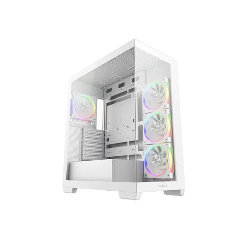 Компьютерный корпус, Deepcool, CG580 4F V2 WH R-CG580-WHADA4-G-2, ATX/Micro ATX/Mini-ITX, USB 3.1*1/3.0*2, HD-Audio, 4*120мм ARGB, Высота процессорного кулера до 176мм, Длина VGA до 410мм (до 262 мм с радиатором), 2*3.5"/2*2.5", Сталь 0,6, 437х235х501мм,